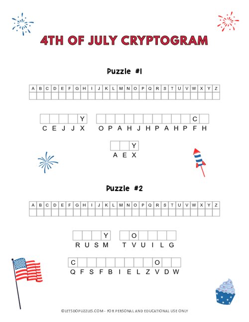 4th of July Cryptogram