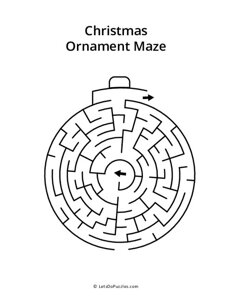 Christmas Ornament Shaped Maze