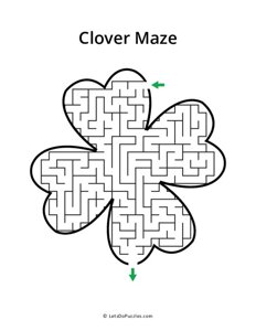 Four Leaf Clover Shaped Maze