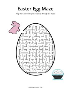 Easter Egg Shaped Maze