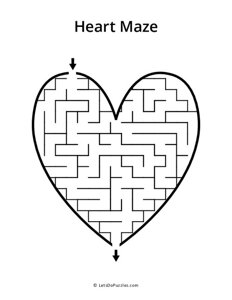 Valentine Heart Shaped Maze