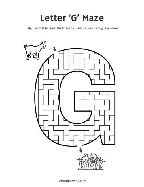 Letter G Maze