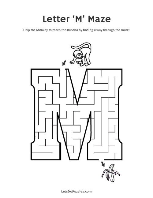 Letter M Maze