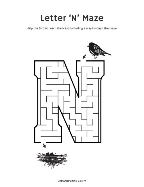 Letter N Maze