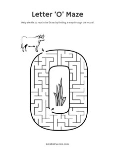 Letter O Maze