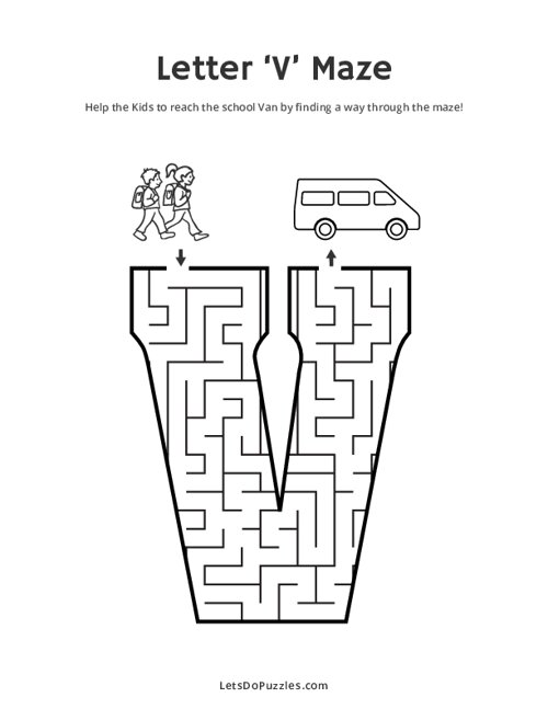Letter V Maze