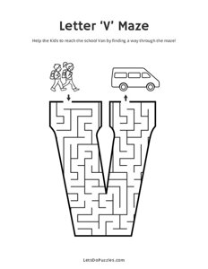 Letter V Maze