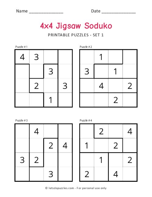 Jigsaw Sudoku for Kids
