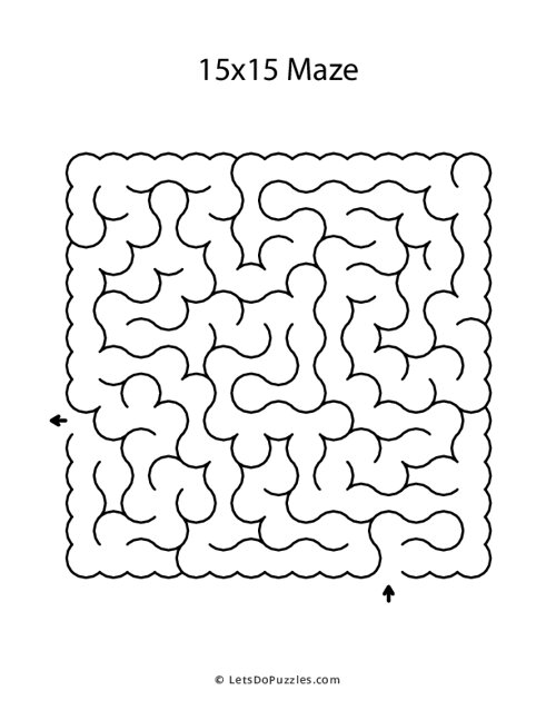 15x15 Orthogonal Curved Maze