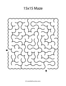 15x15 Orthogonal Curved Maze