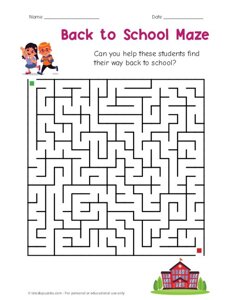 Back to School Maze