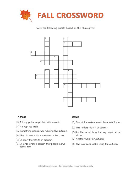 Fall Crossword