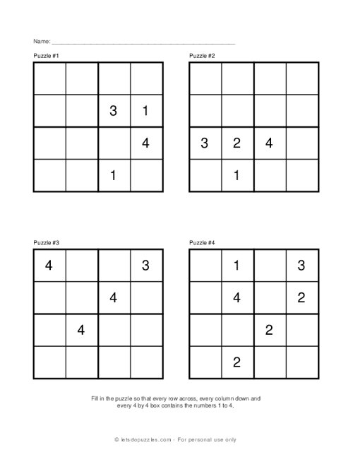 20 Free Printable Sudoku Puzzles for All Levels