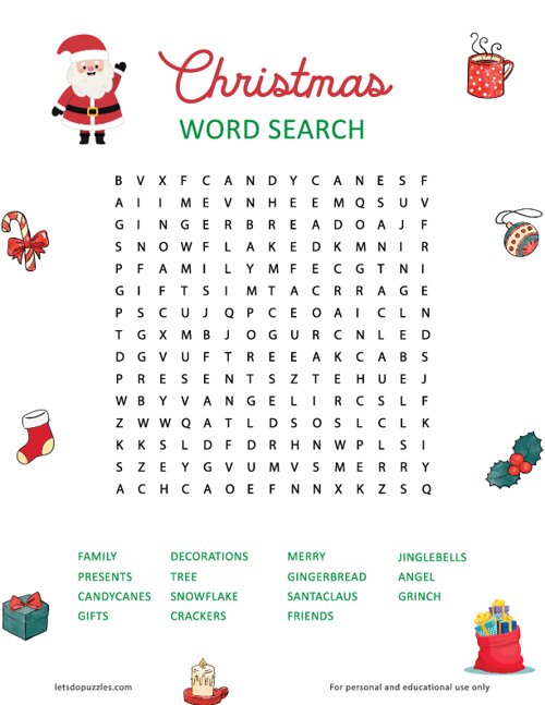 Christmas Word Searches