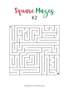 Square Mazes #2