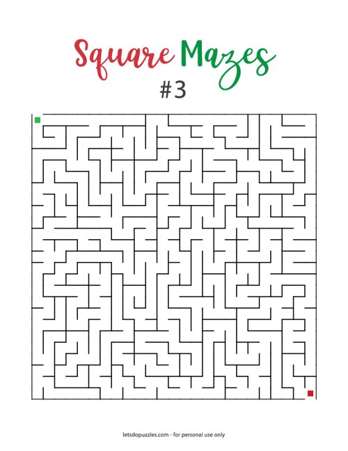 Square Mazes #3