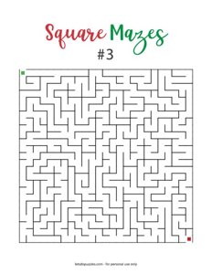 Square Mazes #3