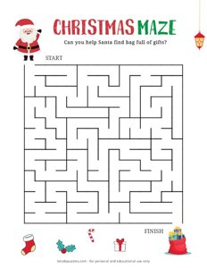 Christmas Maze Printable