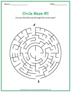 Circle Maze Puzzle #1