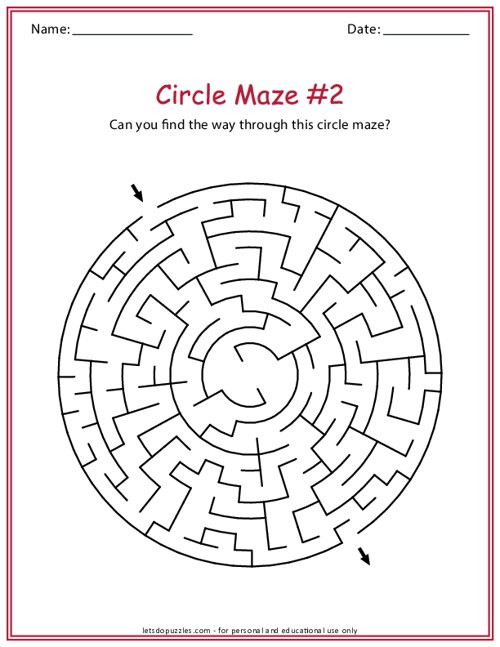 Circle Maze Puzzle #2