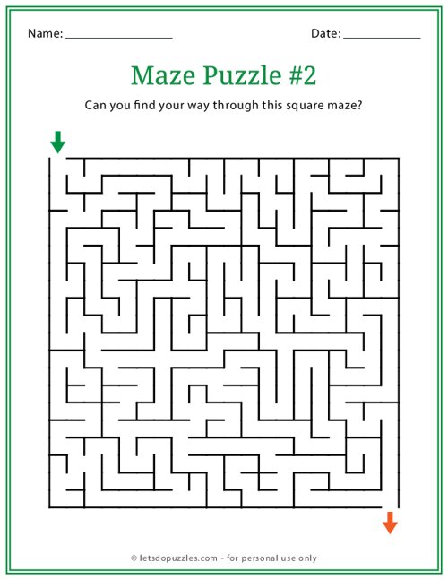 Square Maze Puzzle #2
