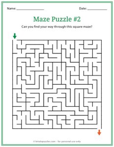 Square Maze Puzzle #2
