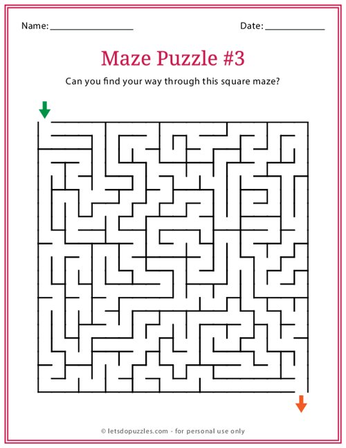 Square Maze Puzzle #3