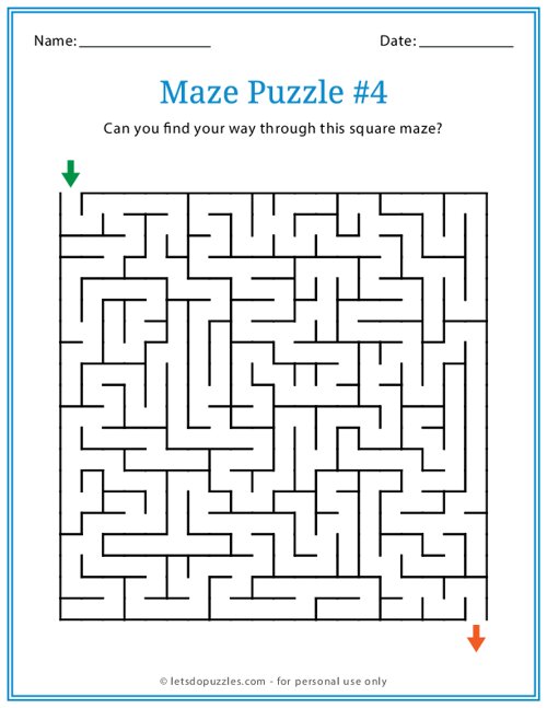 Square Maze Puzzle #4