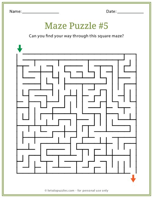 Square Maze Puzzle #5