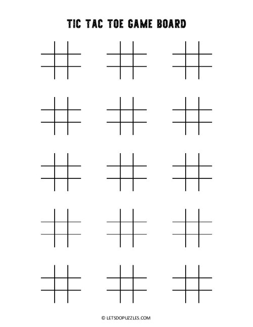 Tic Tac Toe Google Sheets Game Template