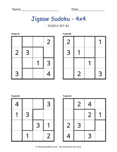 Jigsaw Sudoku Set #1