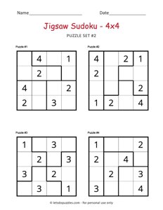 Jigsaw Sudoku Set #2
