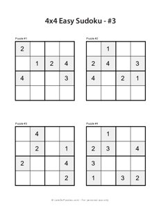 4x4 Easy Sudoku #3