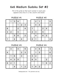 Sudoku for Kids 6x6 - Play 6x6 Sudoku online free 