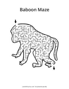 Baboon Shaped Maze