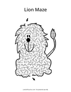 Lion Shaped Maze
