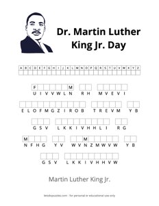 Dr. Martin Luther King Jr. Day Cryptogram