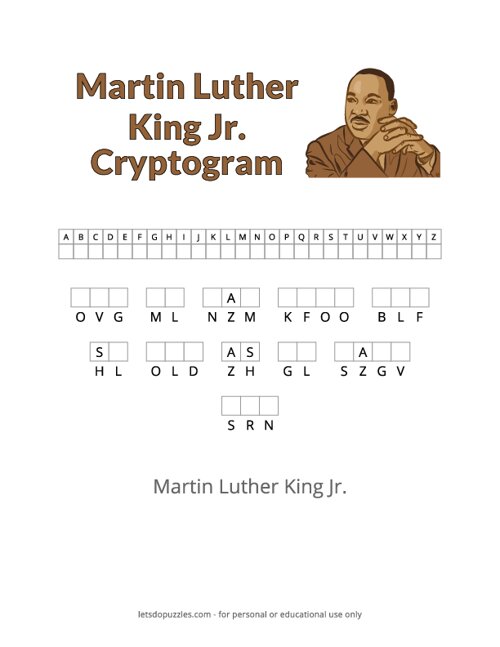 MLK Cryptogram