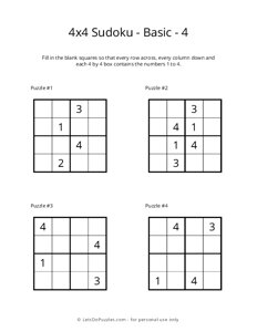 1200 Easy Sudoku for Kids 4x4 - Bundle Graphic by PrintablePDFStore ·  Creative Fabrica