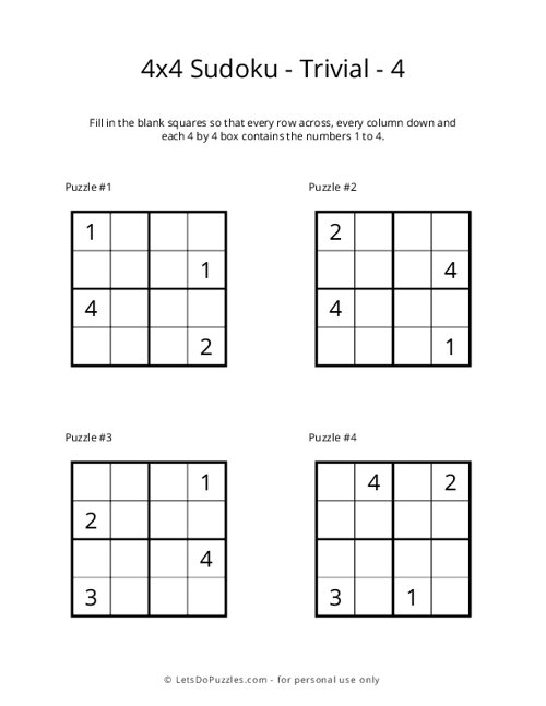 Solved Consider the 4x4 Sudoku Puzzle. This is similar to a