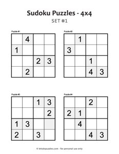 4x4 Sudoku - Medium #1