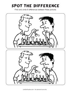 Boys Playing Chess - Spot the Difference