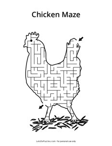 Chicken Shaped Maze