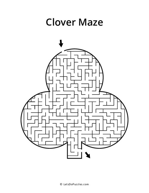 Three Leaf Clover Shaped Maze