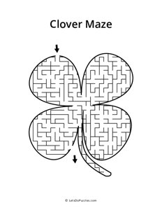 Four Leaf Clover Shaped Maze