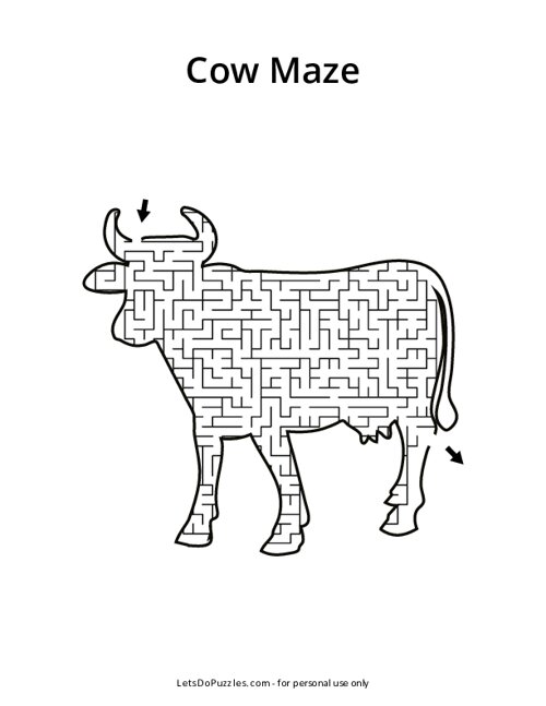 Cow Shaped Maze