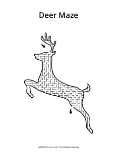 Deer Shaped Maze