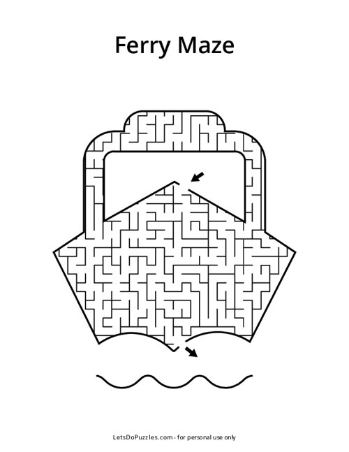 Ferry Shaped Maze