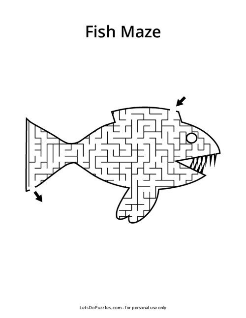 Fish Shaped Maze