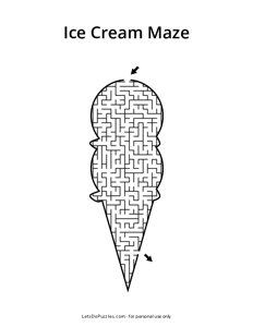Ice Cream Shaped Maze